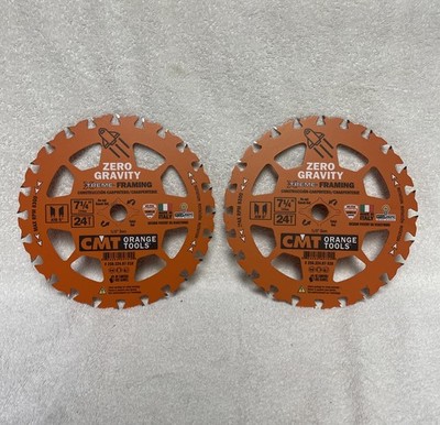 2 PACK! CMT 250.324.07 Extreme Framing Blade Zero Gravity 7 ¼  Wood with Nails