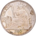[#344264] French Indochina, Piastre, 1930, Paris, Uniface pattern, Silvered bron