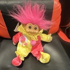 Russ Troll Doll Plush Pink Hair Yellow & Pink Outfit 1990 Vintage MPN 3604 — photo 1
