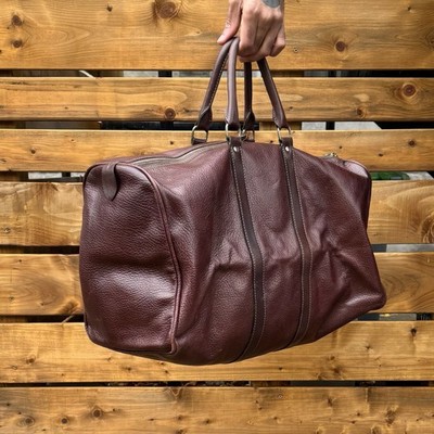 Comme Des Garçons Large Brown Leather  Boston Bag