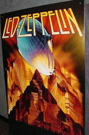 LED ZEPPELIN METAL POSTER ART SIGN jimmy page zepplin robert plant 1999 tin art