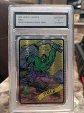 1990 MARVEL UNIVERSE SERIES 1 VENDING MACHINE PRISM  #3 GREEN HULK! Sticker