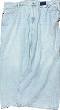 NWT OLD NAVY WOMENS MID RISE COLUMN SLIT DENIM SKIRT-SIZE 18-LIGHT DENIM BLUE