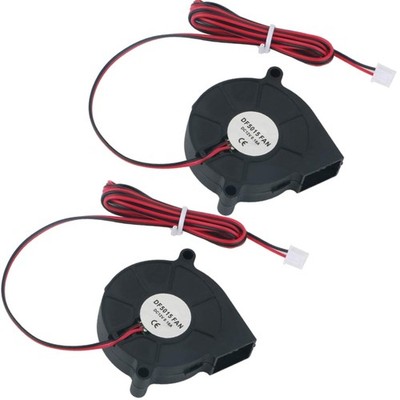 Kühler Lüfter, 12 V, 50x50x15 mm, 2er Pack, für 3D Drucker, Brushless, Turbin...
