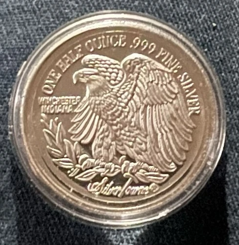 SilverTowne Winchester Indiana Liberty Eagle – 1/2 Troy Oz .999 Fine Silver Roun