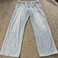 Calvin Klein Jeans Mens Straight Leg Light Wash Cotton Size 34 Measures 36x31 