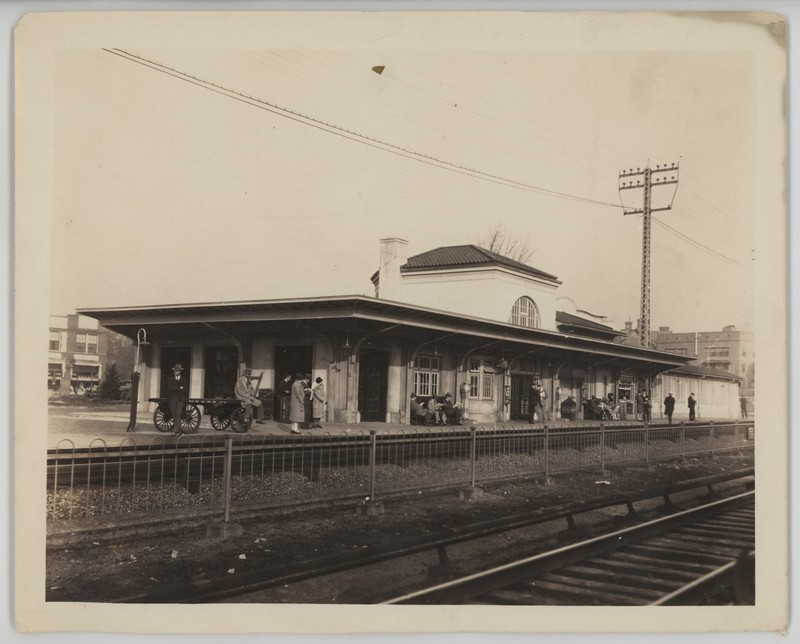 Vintage 1920s-1930s Bronxville Railroad Stn. Westchester NY Train Depot Photo