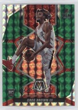 2021-22 Panini Mosaic Rookies Green Prizm Greg Brown III #245 Rookie RC fm0