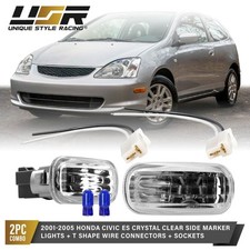 Crystal Clear Lens Jdm Side Markers Set For 01-05 Civic 02-06 Integrarsx Crystal Clear Lens Jdm Side Markers Set For 01-05 Civic 02-06 Integrarsx