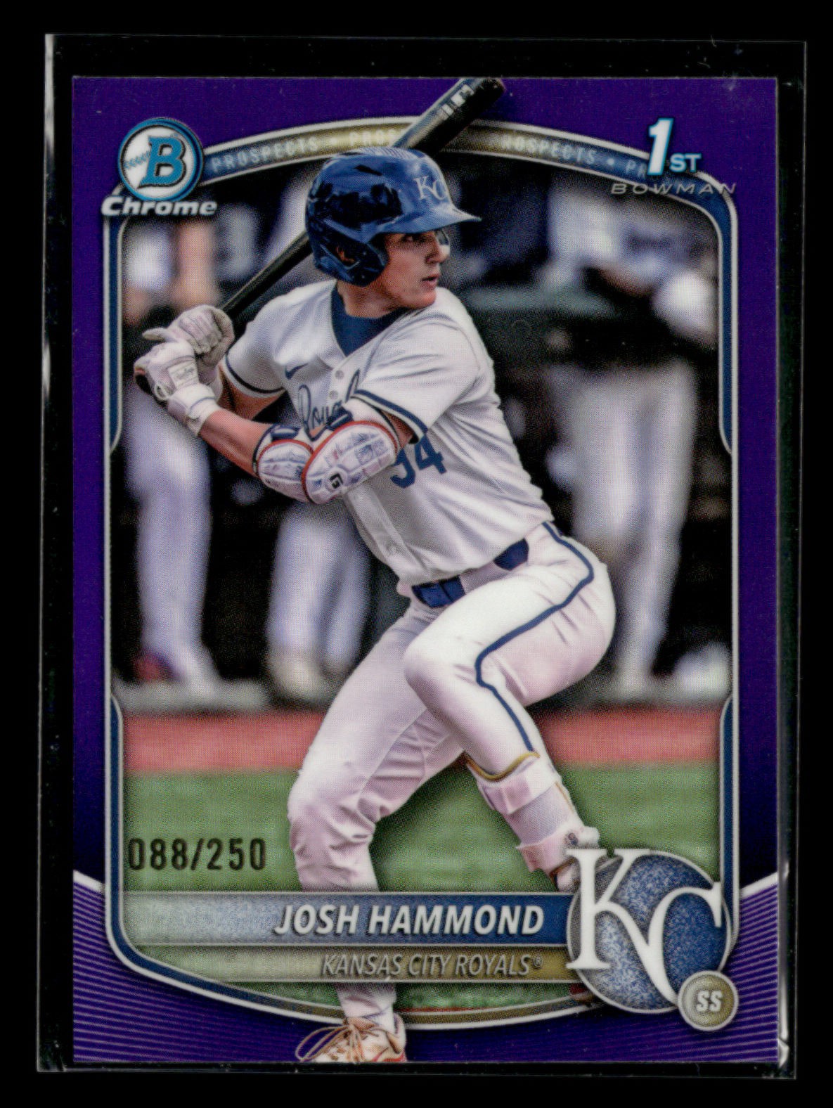 Josh Hammond 2025 Bowman Draft 1st Chrome Purple Refractor 088/250 [jos112