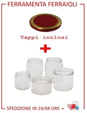 Barattoli vetro per conserve vasi vasetti chiusura ermetica con tappi a vite