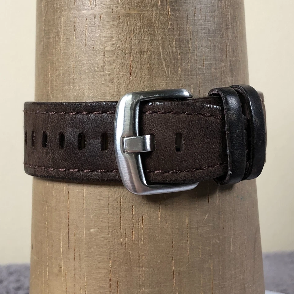 Мужские кварцевые аналоговые часы Columbia CL-7010 Diver Date коричневая кожа 37 мм 8 1/4 дюйма - Изображение 4 из 4