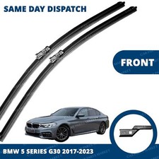 Front Windscreen 26" 19" Flat Aero Wiper Blades Pair for BMW 5 Series G30 17-24