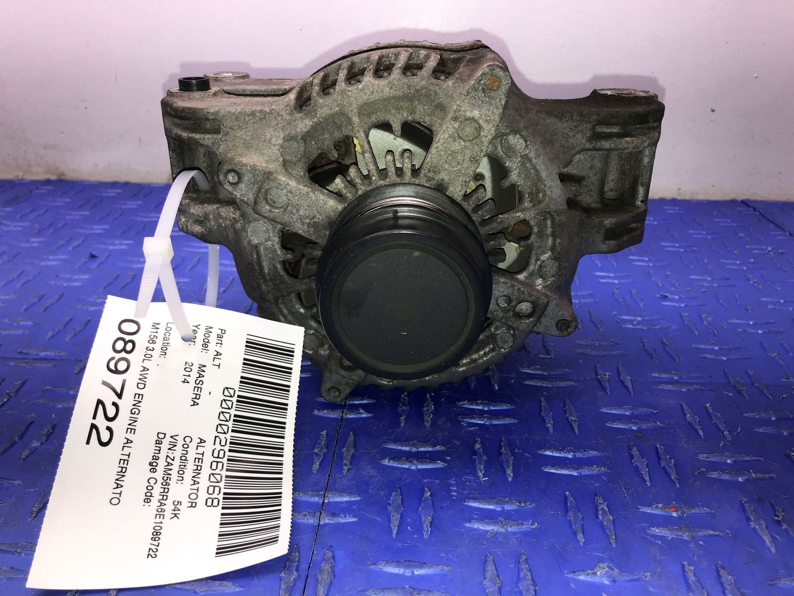 13-16 MASERATI QUATTROPORTE M156 3.0L AWD ENGINE ALTERNATOR 200AMP 28996424485