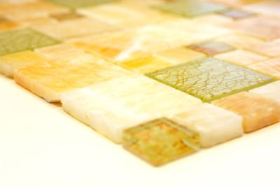 Plaque mosaique pierre et verre - 1.5 x 3 cm - Decoon