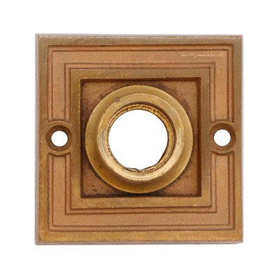 Square Deep Recess Framing Cast Brass Door Knob Rosette | eBay