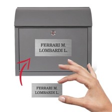 Targhetta Personalizzata in Alluminio Cassetta Postale Nome Citofono Porta