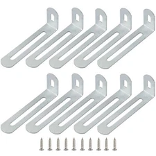 2.6"x1.3"x0.6"Adjustable Right Angle Brackets Metal L Bracket Heavy Duty 90 D...