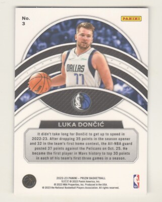 2022-23 Panini Prizm DOMINANCE #3 LUKA DONCIC Dallas Mavericks | eBay