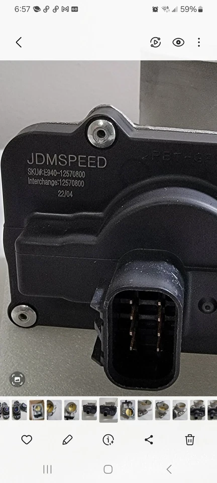 Cuerpo del acelerador para Chevy Silverado 1500 2003 hasta 2007 V8 Foto 2 de 4