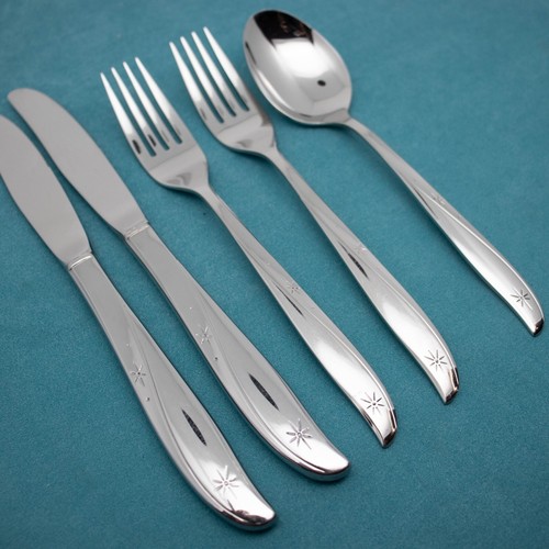 (5) Oneida Community posate inox TWIN STAR coltelli forchette cucchiai - Foto 3 di 4