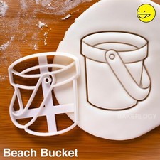 Beach Bucket cookie cutter | nautical birthday seaside summer sand castle party