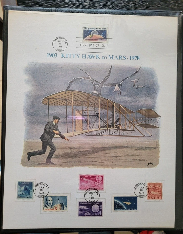 1978 USPS Fleetwood Kittyhawk to Mars Viking FDC Stamps - Harry Schaare - Image 3 of 4