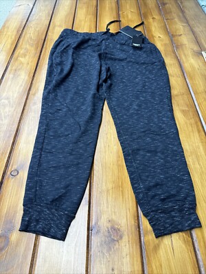 90 Degree Sweatpants By Reflex Lounge Jogger Zip Pockets Black Mens Large NEW