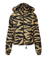 Off-white Womens Zebra-print Hooded Jacket