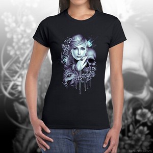womens skull tshirt