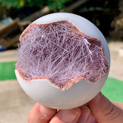 377G Rare iron ore Phosphorus Magnesium Mine Open Smile crystal ball Healing