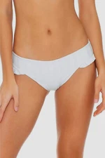 $88 Luli Fama Women's White Ruffle Lined Hipster Bikini Swimsuit Bottom Size L