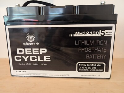 12V 100AH DEEP CYCLE LiFePO4 prismatic  CELLS Battery BT Group 31  UL reg