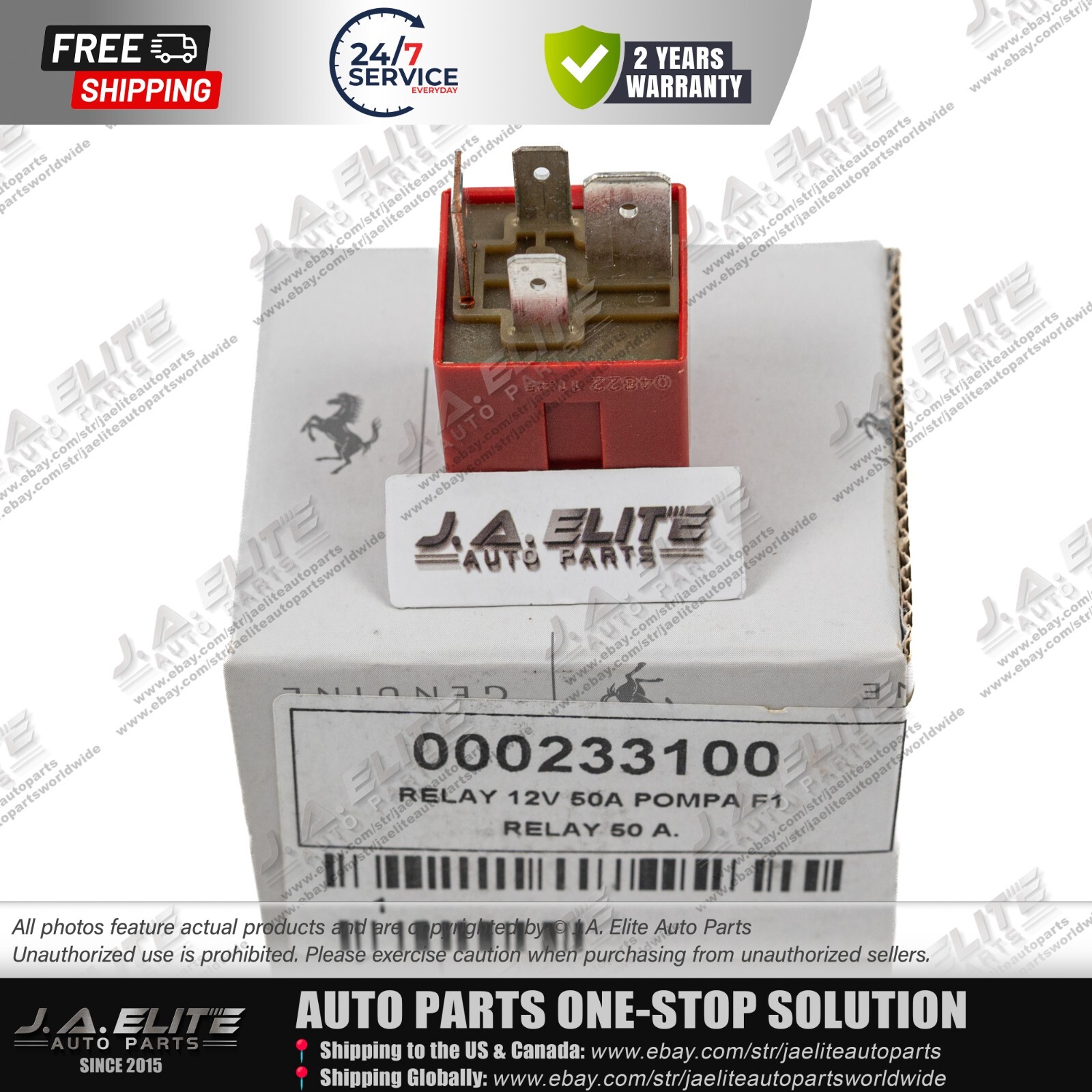 Genuine 50 A Relay Pump fits Ferrari 430, 599, 612 Maserati Quattroporte, GT, GC