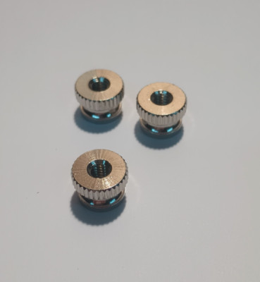 3 Pieces Nickel Plated Brass Vibroplex / Lionel Telegraph Key Binding Post Nuts