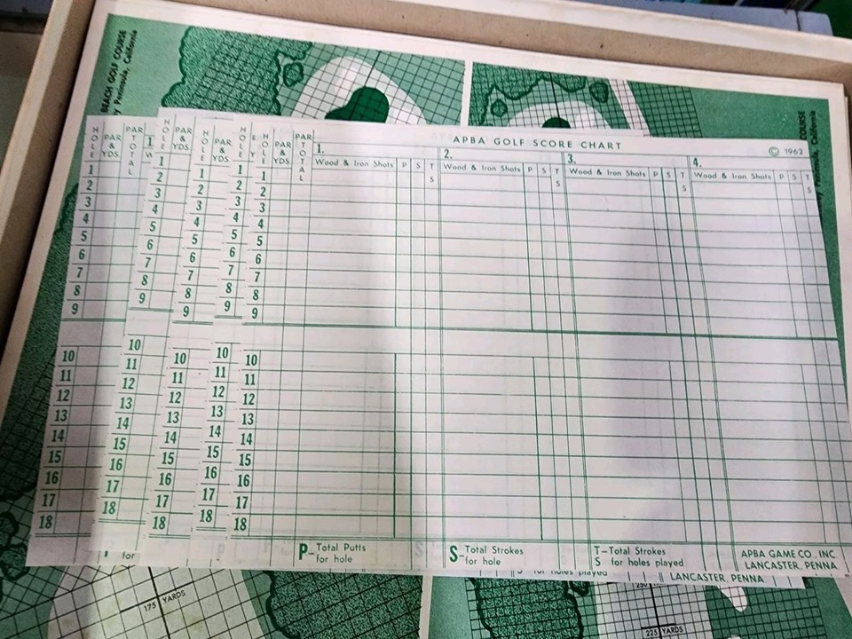 APBA Pro Golf Game, original boards, cards, boxes, etc. | eBay