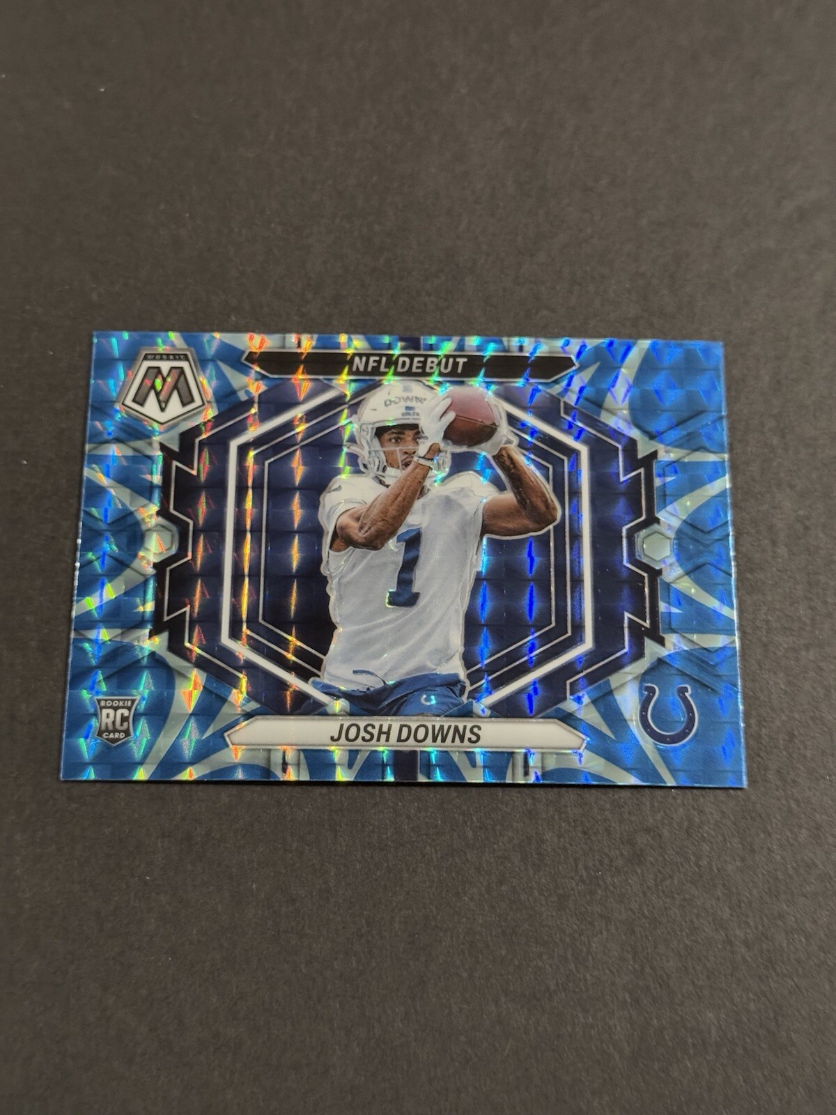 2023 Panini Mosaic NFL Josh Downs RC Blue Reactive Prizm NFL Debut #ND-15 Colts