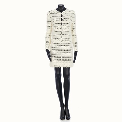 SAINT LAURENT PARIS 1590$ Jane Mini Dress - Natural White Crochet Cotton | eBay SAINT LAURENT PARIS 1590$ Jane Mini Dress - Natural White Crochet Cotton | eBay