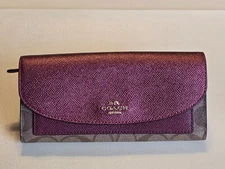 Coach Slim Envelope Wallet in Metallic Colorblock