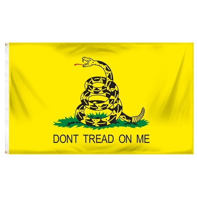 3X5 TRUMP 2024 Don't Tread on Me Tea Party Gadsden Poly Nylon Flag Banner 100D