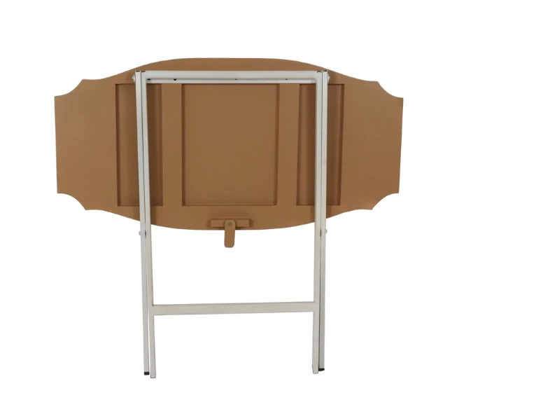 Décor Therapy Clark Wood Top Folding Table, Natural White/Brown - Image 2 of 3