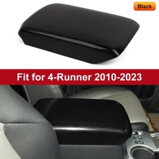 Gloss Black Central Armrest Storage Box Cover Trim Accessories For 4Runner 2010+