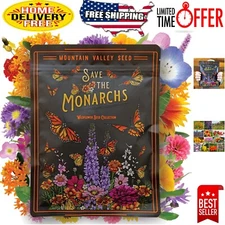 Save the Monarchs Wildflower Seeds Mix - Heirloom Variety Pack, 100k Count