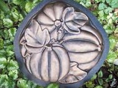 Pumpkin stepping stone plastic mold casting plaster concrete mould 11'' x 1.20'' 