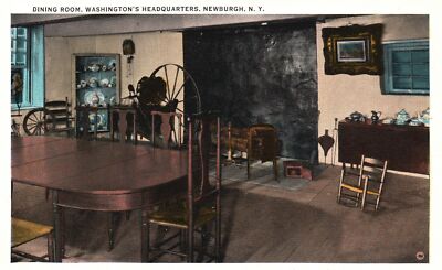 Newburgh New York, Dining Room General Washington's Headquarters, Old Postcard