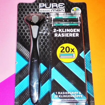 PURE 2-KLINGEN RASIERER 20 KLINGENKOEPFE