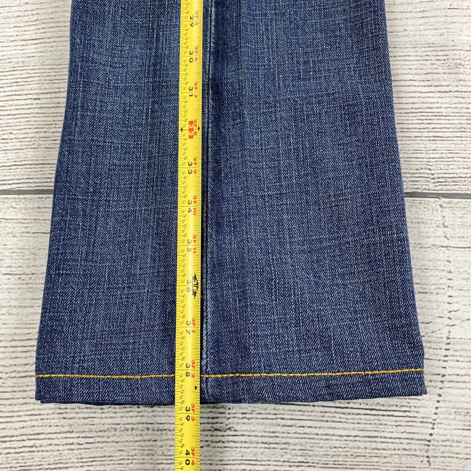 True Religion Vintage Heritage Jeans Women Size 26 Denim Pants Suspender Buttons thumbnail 11