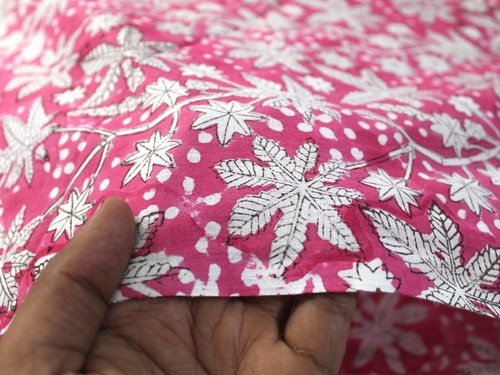 5 Yard Hand Block Printed Cotton Fabric Sewing Craft Floral Dress Making Fabric - Picture 43 of 85