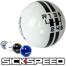 Whiteblack Sick Rally Stripe Shift Knob For 6rul Short Throw 10x1.25 K10