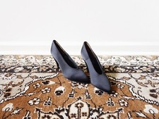 Vintage Stephane Kelian Paris Black Satin Glove Heels Pumps size UK 4.5 US 7